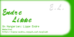 endre lippe business card